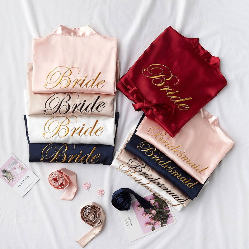 Silk Bridal Robe | Bridesmaid & Wedding Photography Nightgown