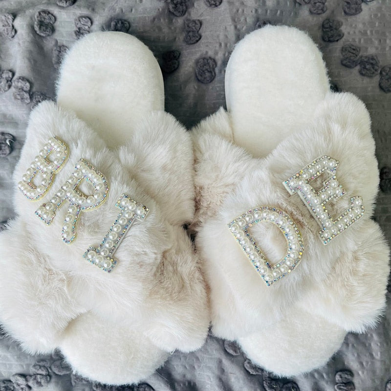 Bride to Be Plush Slippers | Bachelorette & Honeymoon Gift