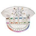 Rhinestone Bridal Hat | Sequined & Beaded Wedding Headpiece