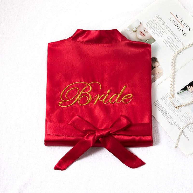 Silk Bridal Robe | Bridesmaid & Wedding Photography Nightgown