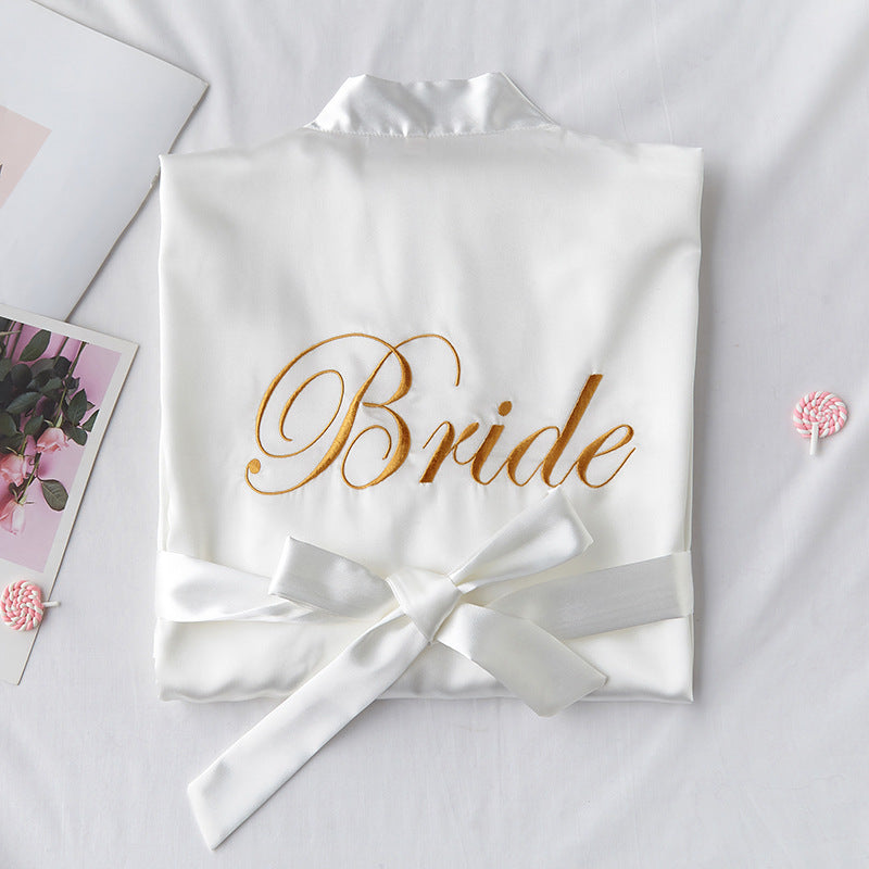 Silk Bridal Robe | Bridesmaid & Wedding Photography Nightgown