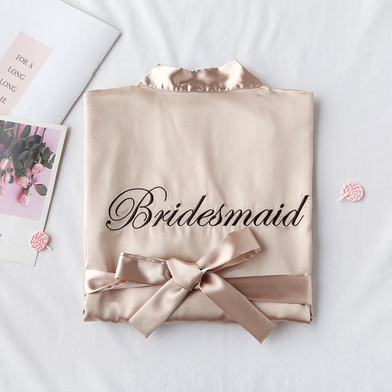 Silk Bridal Robe | Bridesmaid & Wedding Photography Nightgown