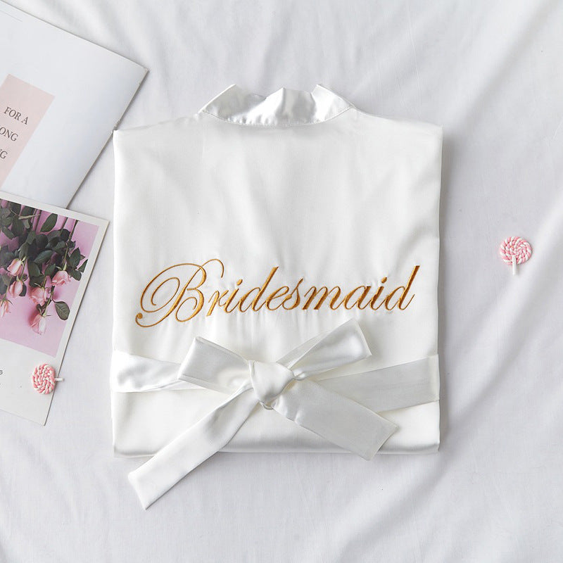 Silk Bridal Robe | Bridesmaid & Wedding Photography Nightgown